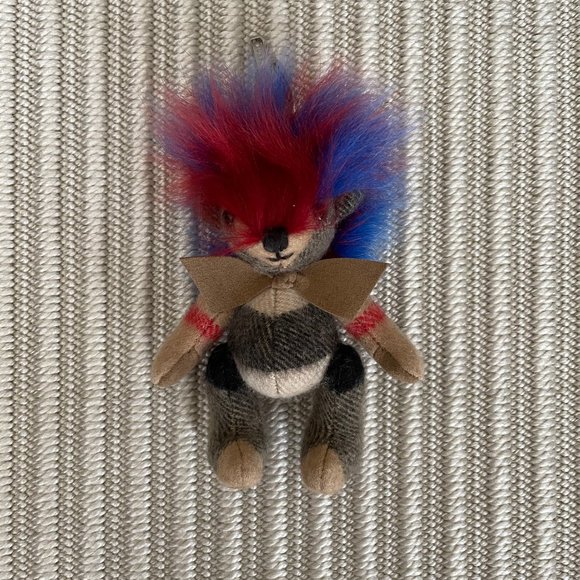 Burberry Thomas Bear Check Cashmere Bag Charm - Picture 3 of 6